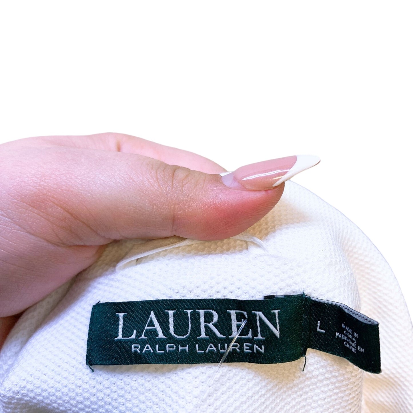 Ralph Lauren White Blazer With Embroidered Pocket L