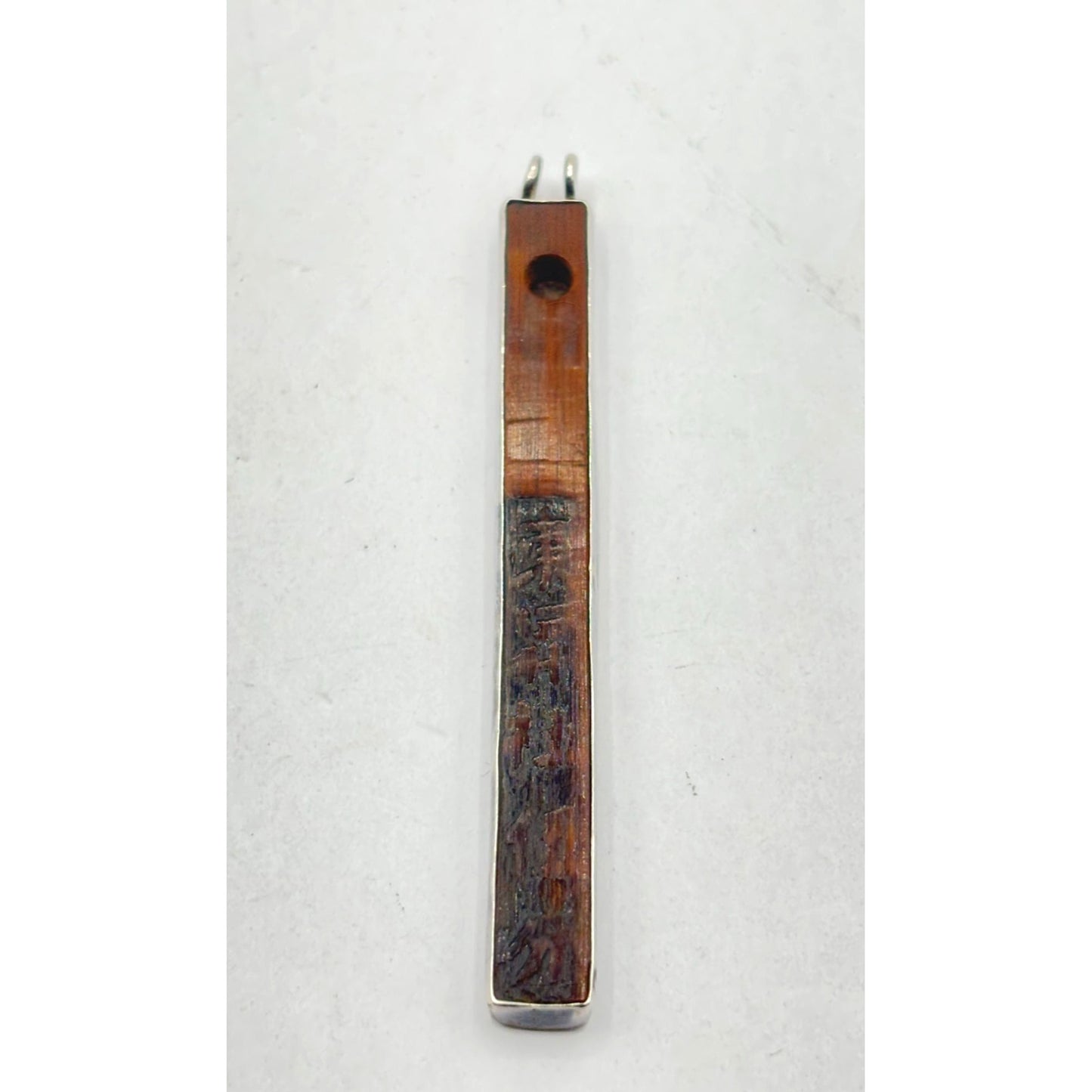 Koa Wood & Sterling Silver Pendant By Dueberie
