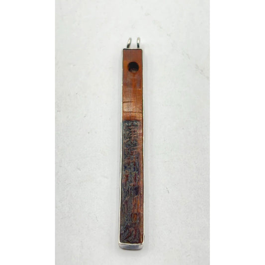 Koa Wood & Sterling Silver Pendant By Dueberie