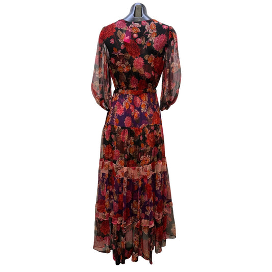 Johnny Was Jade Floral Maxi Dress & Slip Red Multi S