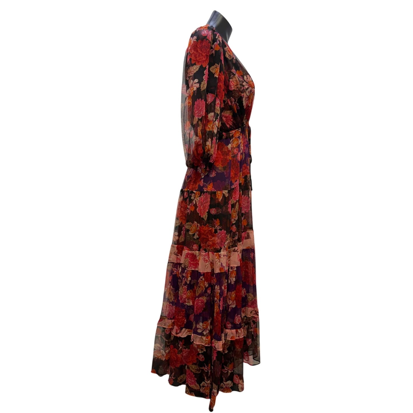 Johnny Was Jade Floral Maxi Dress & Slip Red Multi S