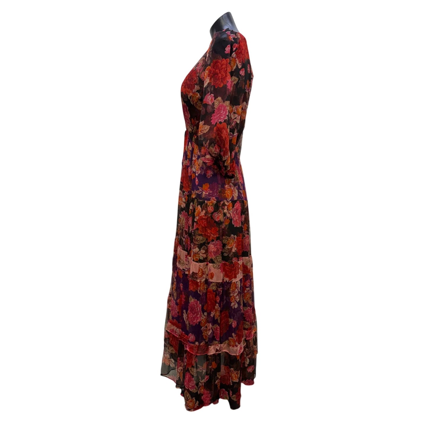 Johnny Was Jade Floral Maxi Dress & Slip Red Multi S