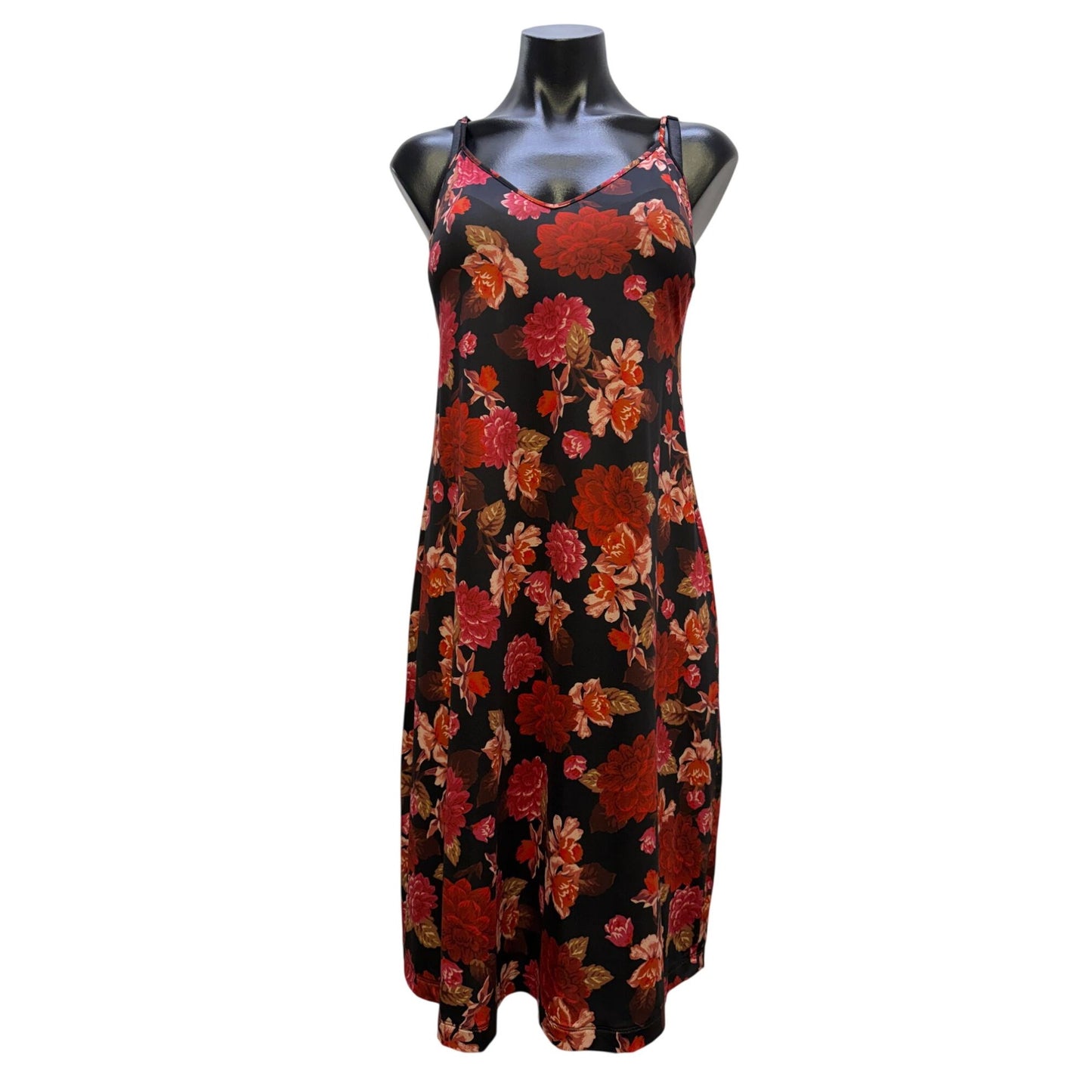 Johnny Was Jade Floral Maxi Dress & Slip Red Multi S