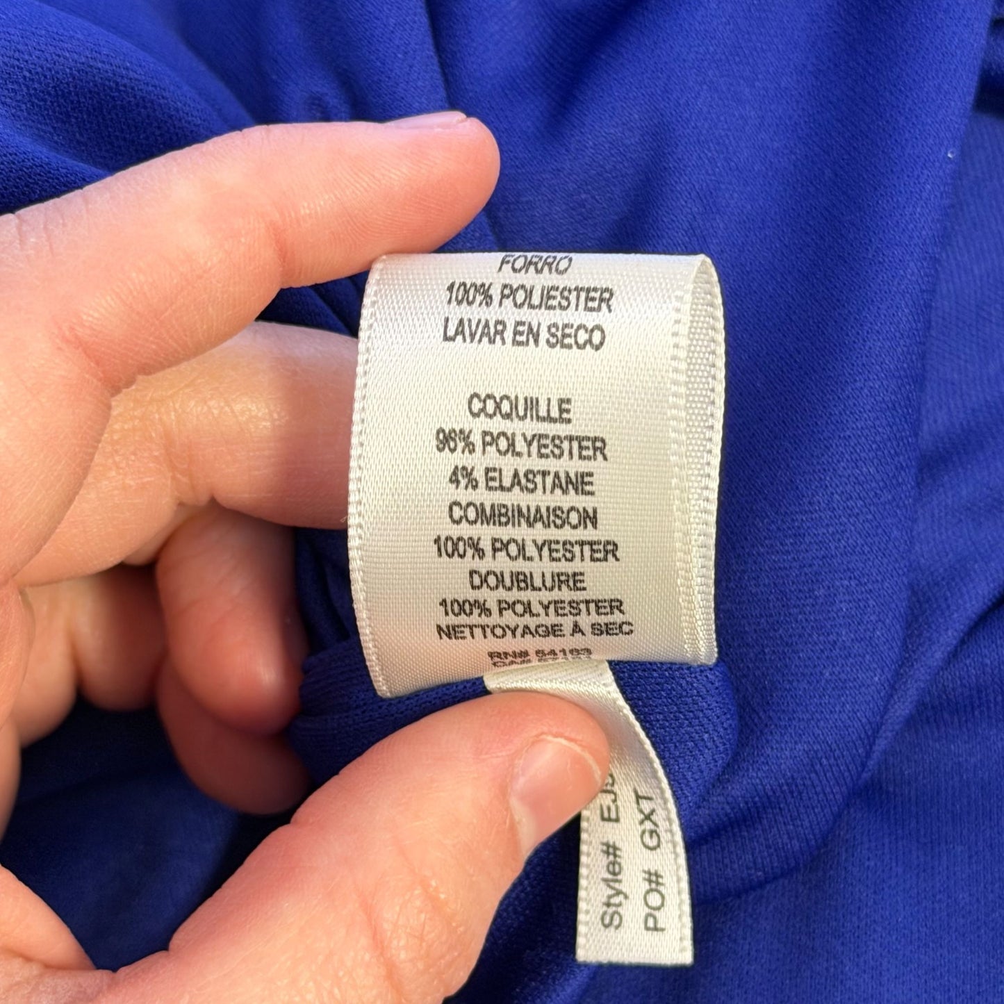 Eliza J Blue Chiffon Overlay Dress Size 10