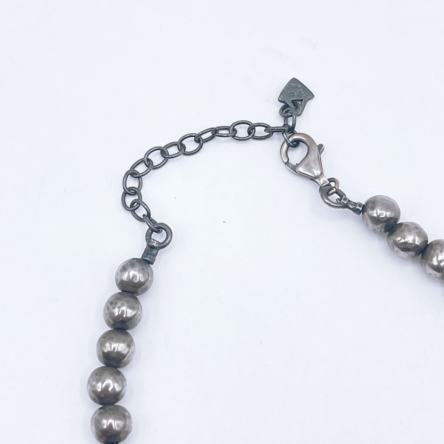 Silpada 925 Silver Beaded Necklace With Lobster Clasp Chain Extender