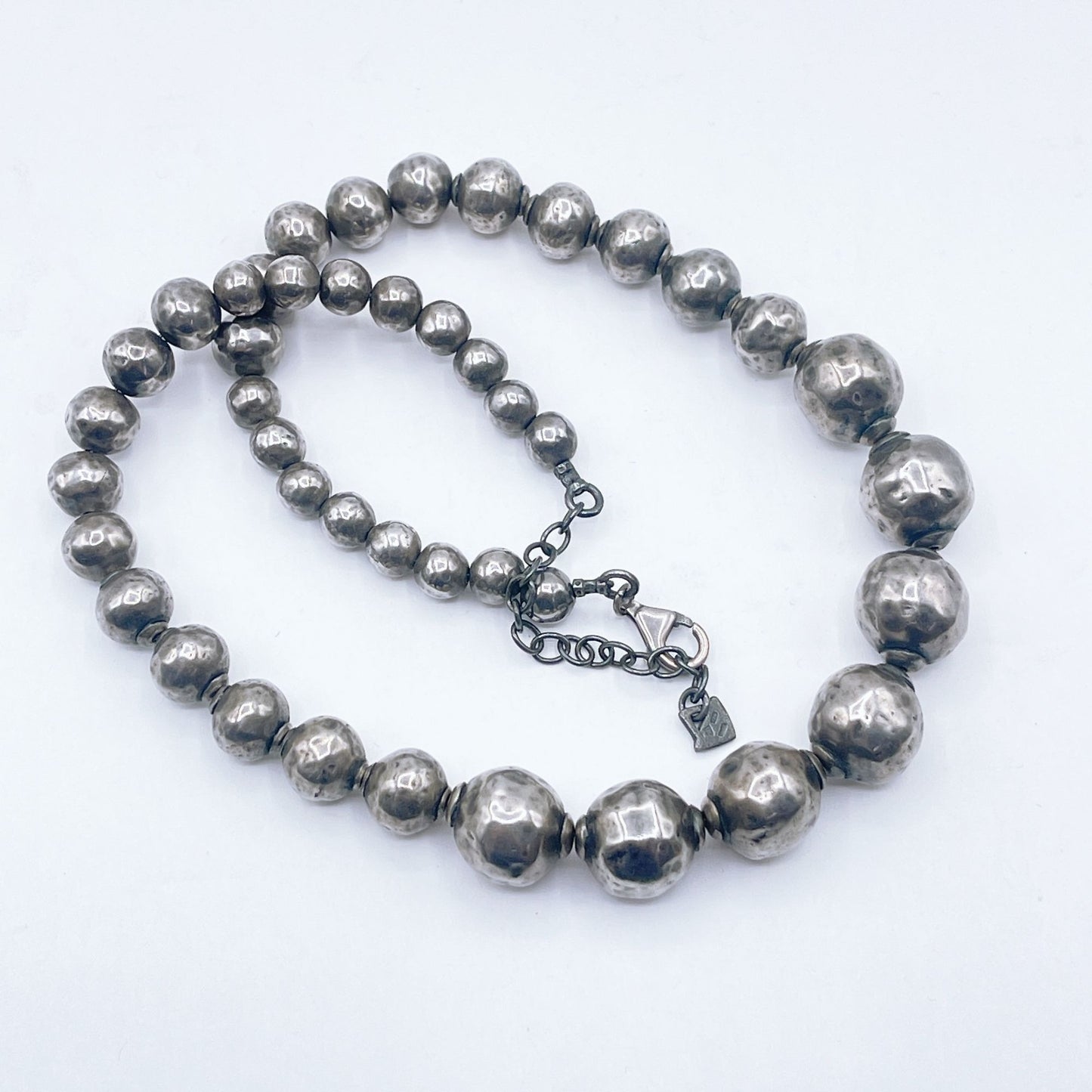 Silpada 925 Silver Beaded Necklace With Lobster Clasp Chain Extender