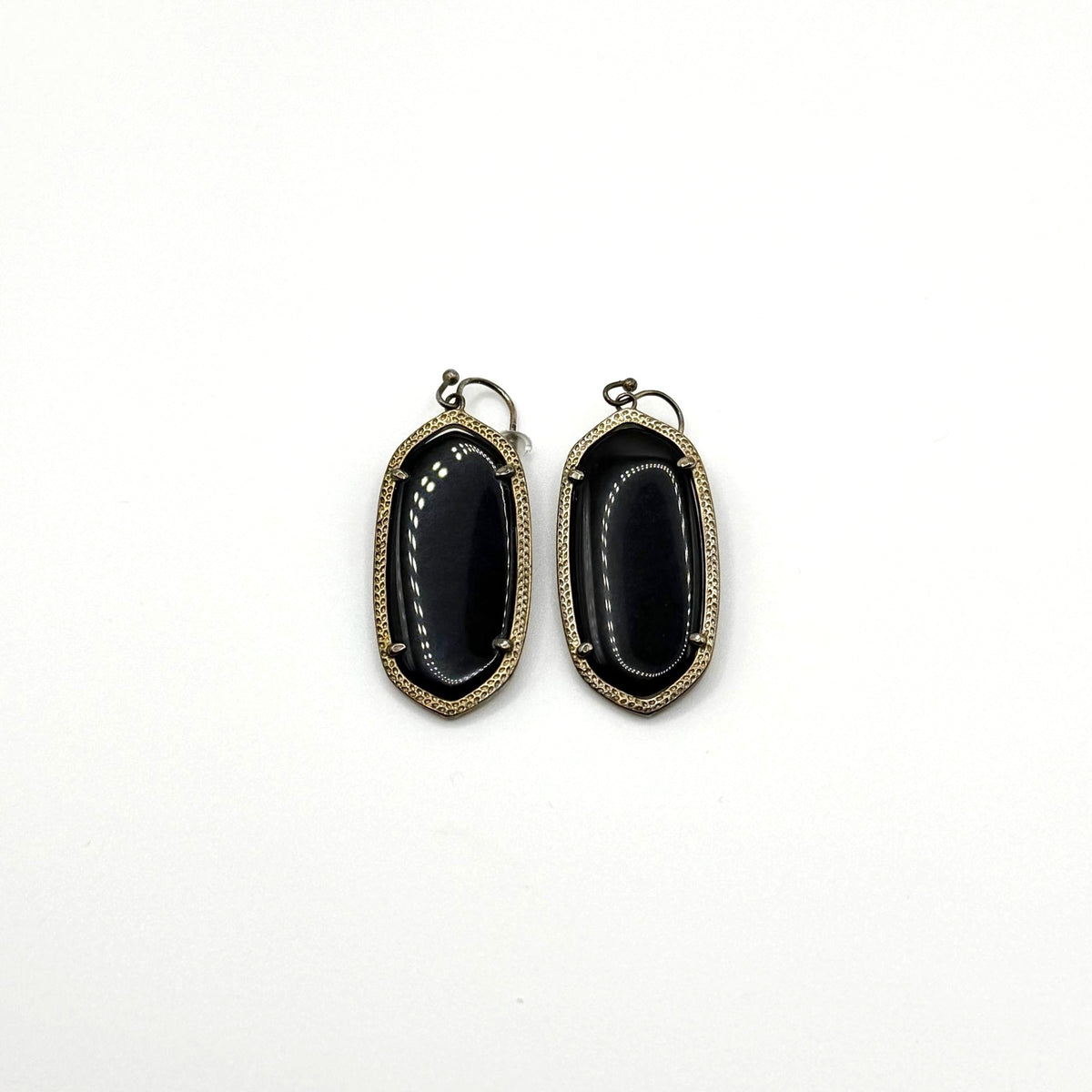 Kendra Scott Black & Gold-Tone Drop Earrings