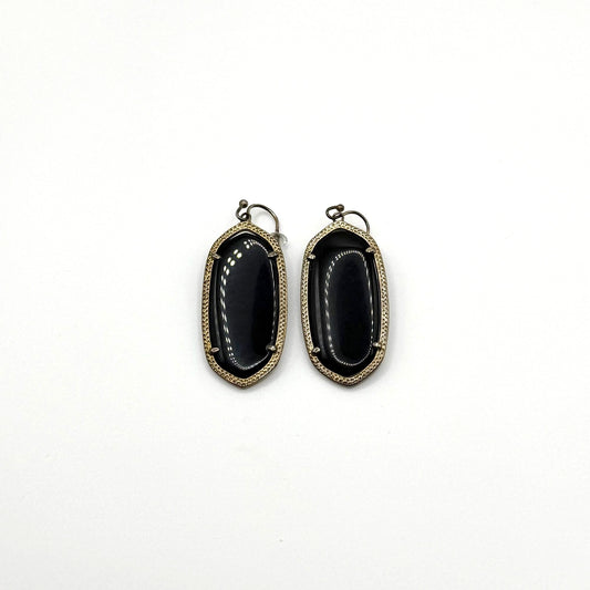 Kendra Scott Black & Gold-Tone Drop Earrings
