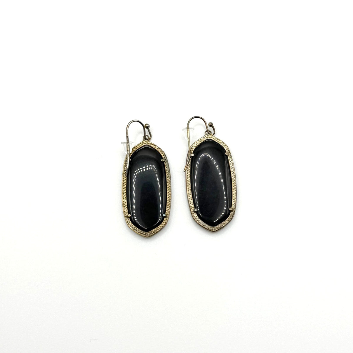 Kendra Scott Black & Gold-Tone Drop Earrings