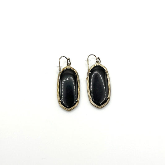 Kendra Scott Black & Gold-Tone Drop Earrings