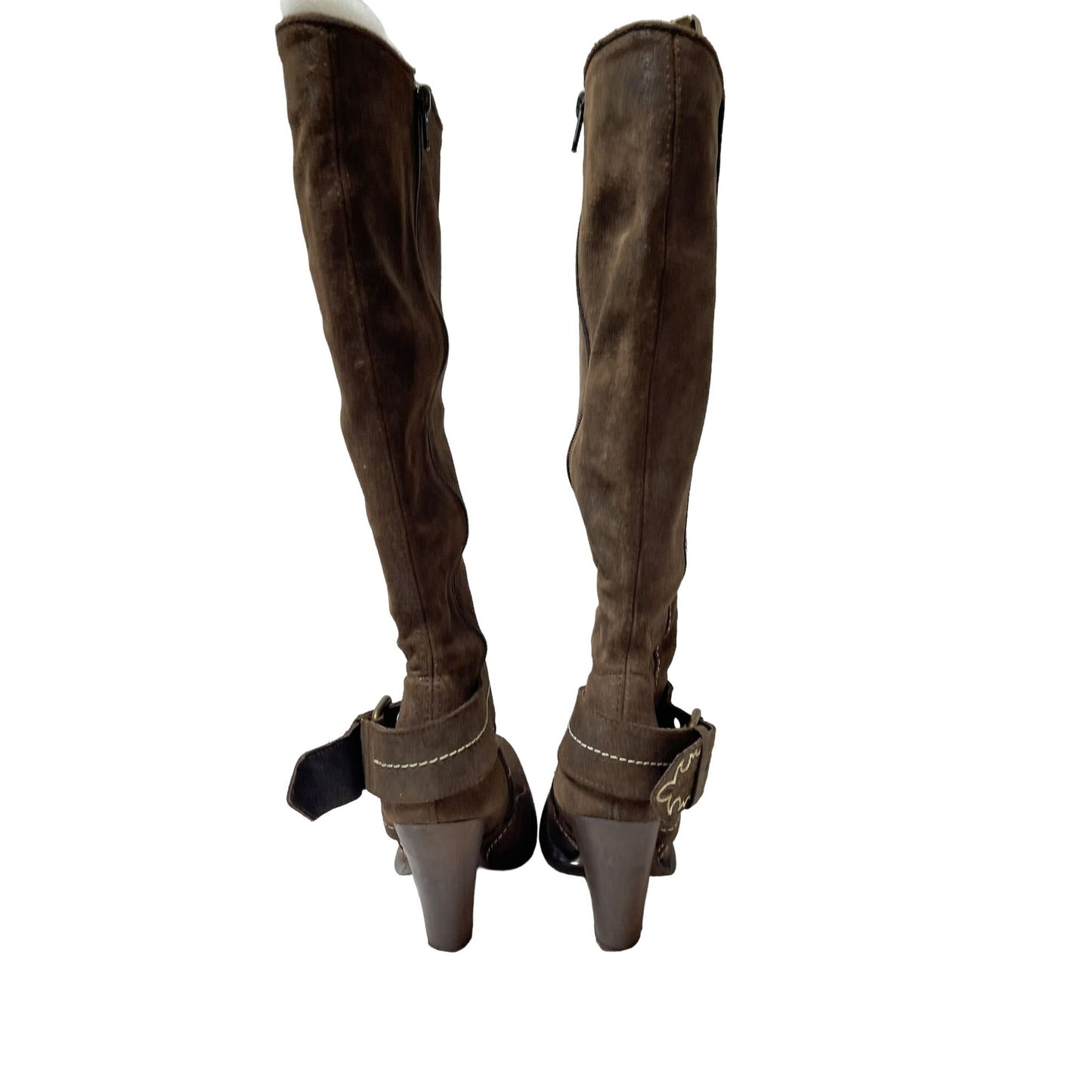 Antik Denim Brown Suede Knee High Boots Size 8