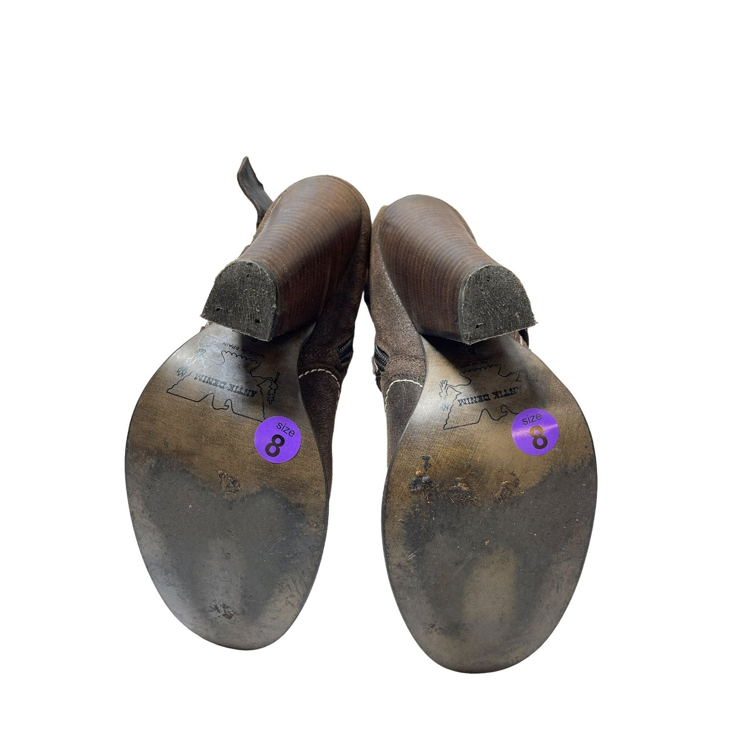 Antik Denim Brown Suede Knee High Boots Size 8