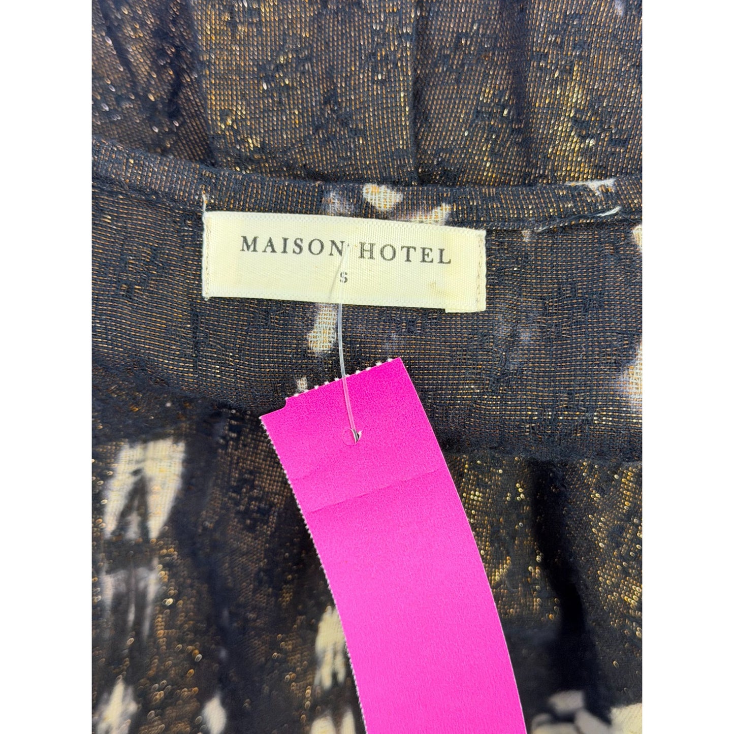 Maison Hotel Black & Cream Belted Maxi Dress S