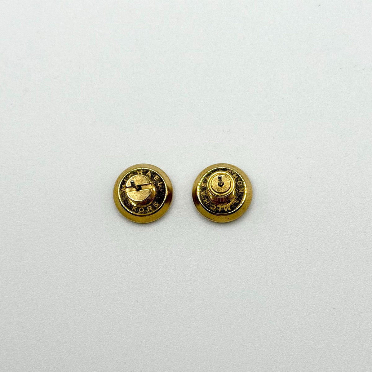 Michael Kors Gold-Tone MK Logo Stud Earrings