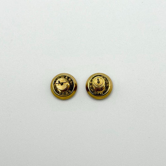 Michael Kors Gold-Tone MK Logo Stud Earrings