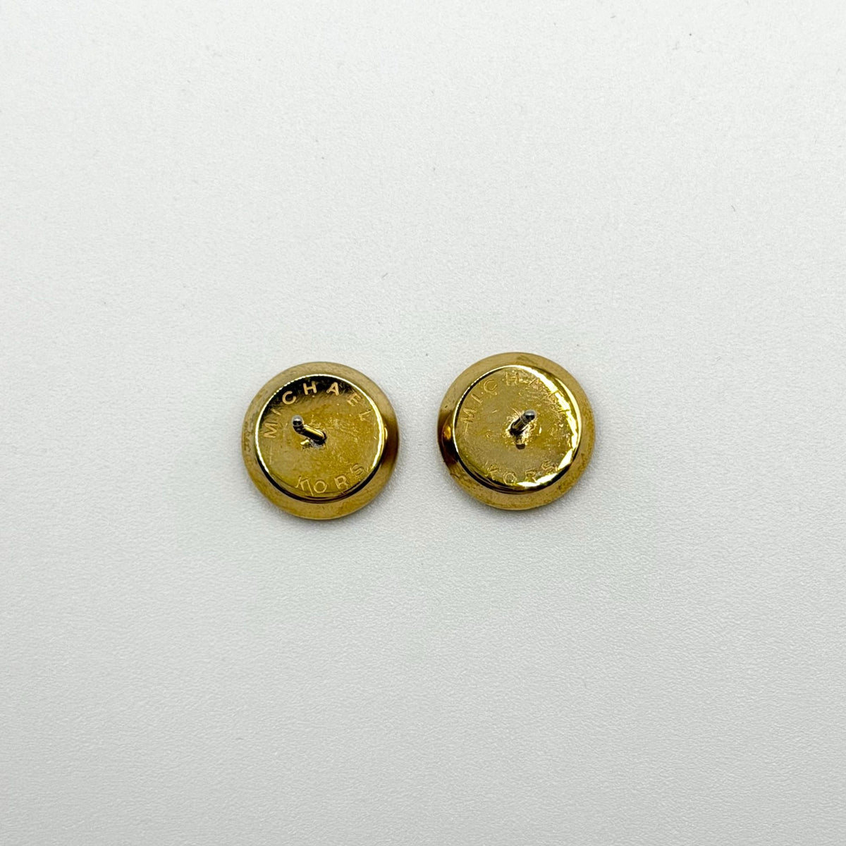 Michael Kors Gold-Tone MK Logo Stud Earrings