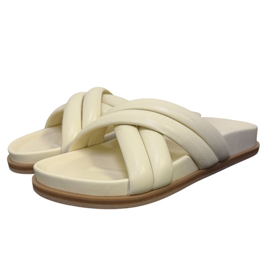 Covet Sol Slides Cream Sandals Size 38/7.5