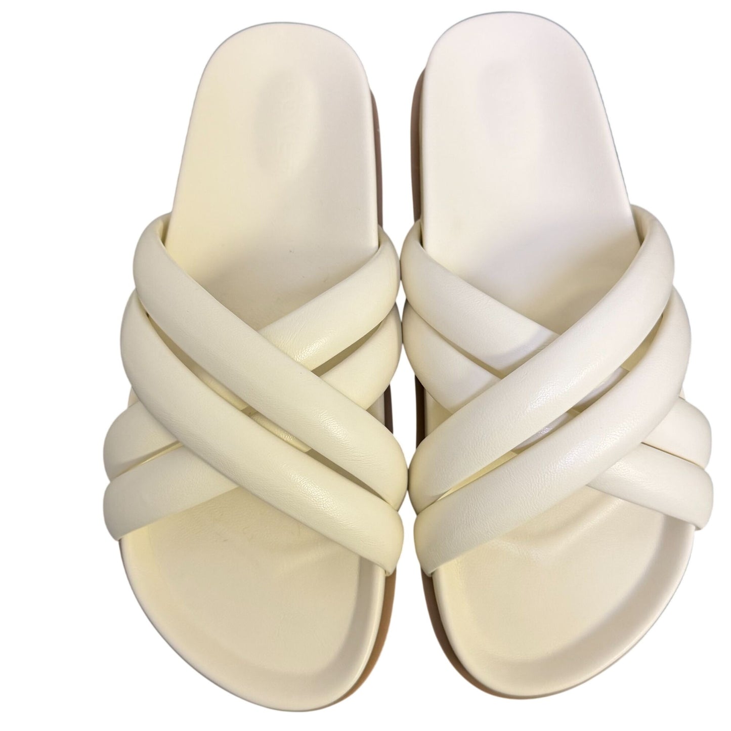 Covet Sol Slides Cream Sandals Size 38/7.5