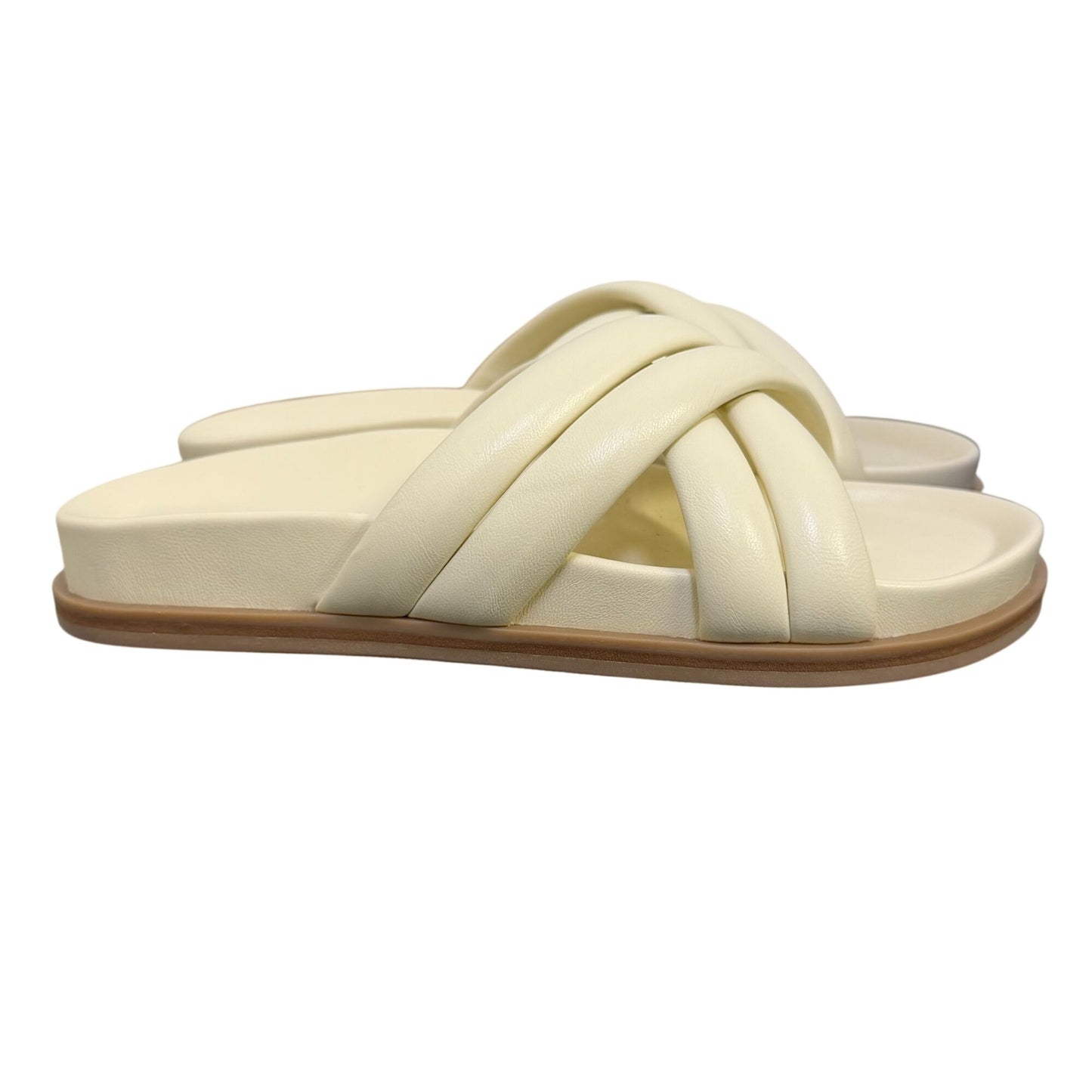 Covet Sol Slides Cream Sandals Size 38/7.5