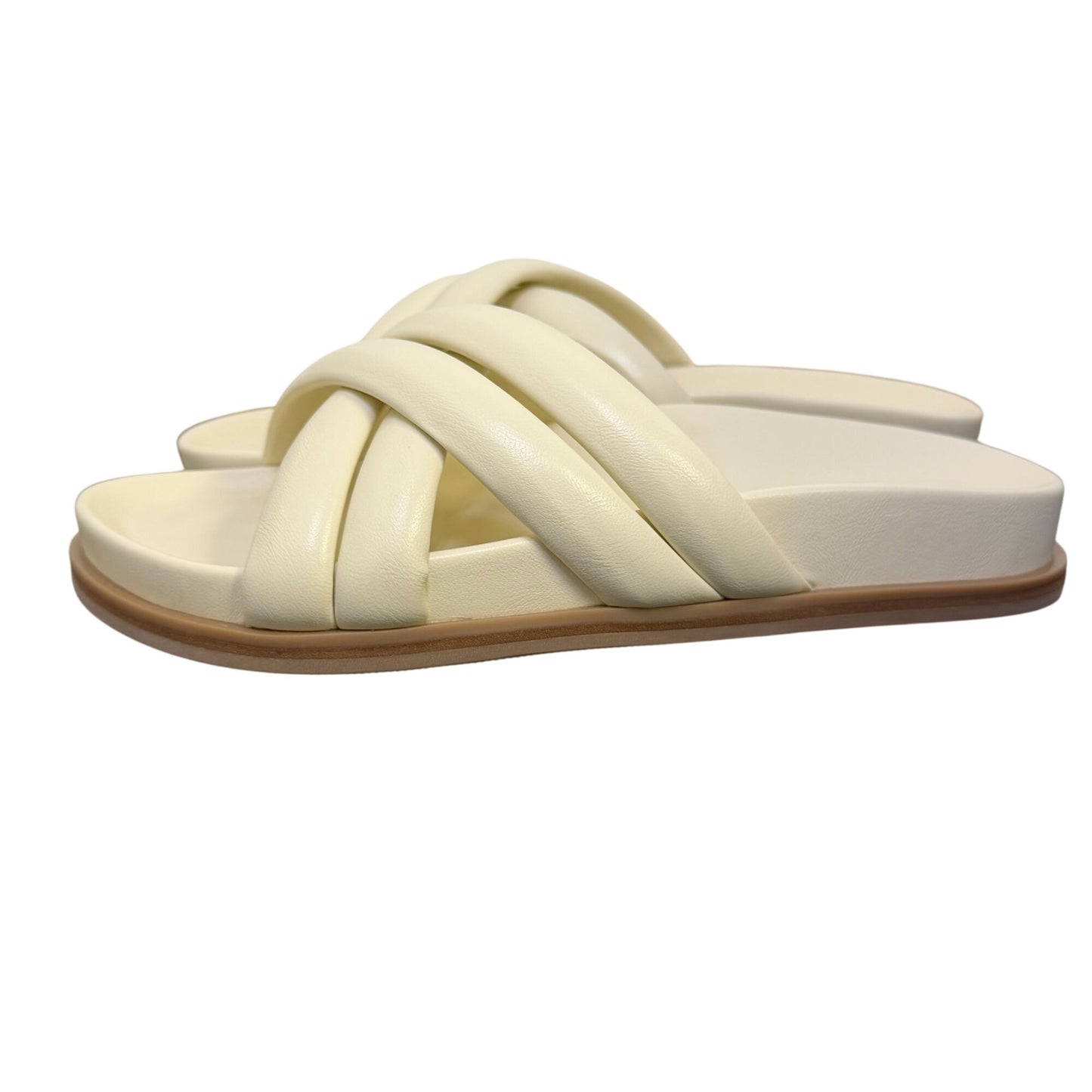 Covet Sol Slides Cream Sandals Size 38/7.5
