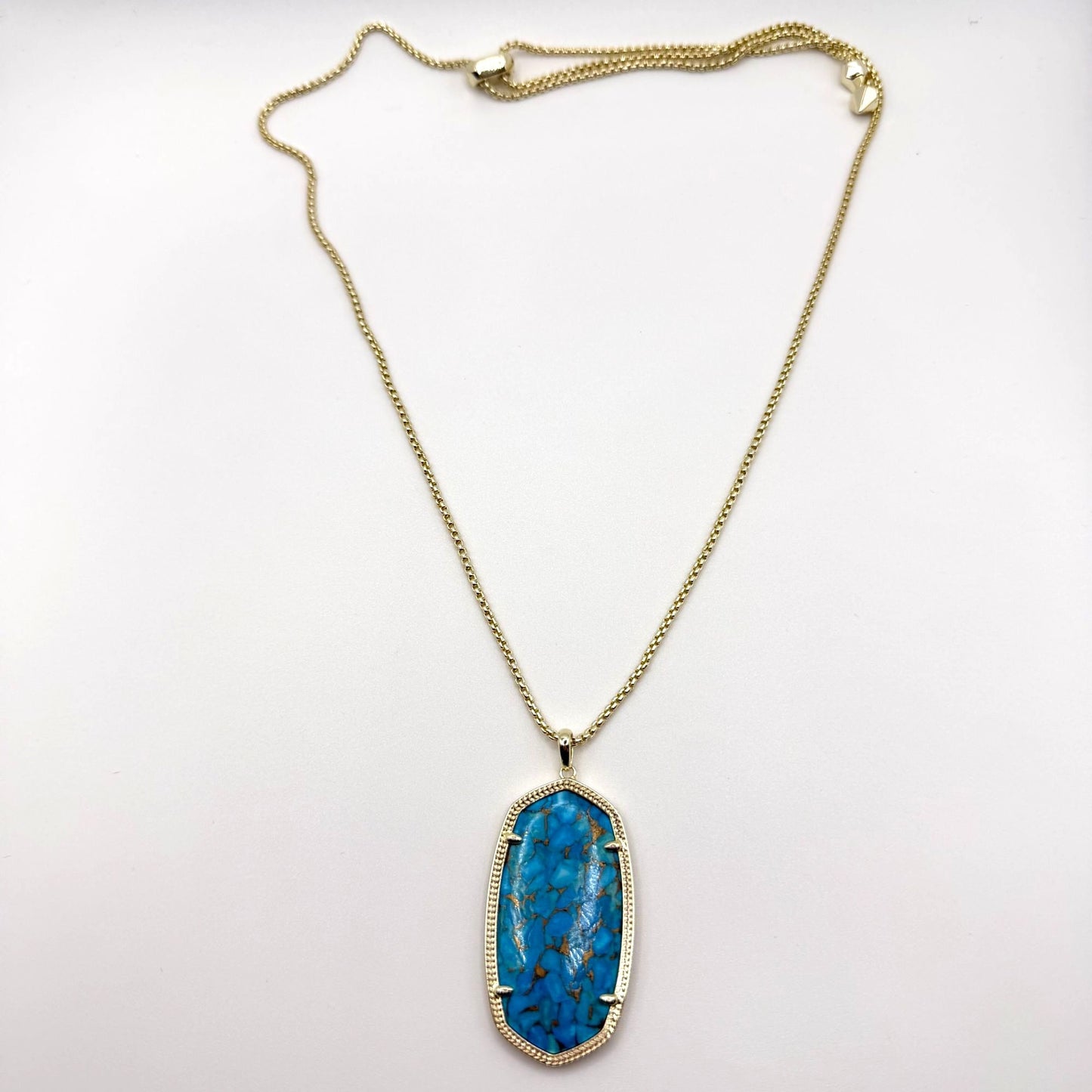 Kendra Scott Necklace Gold-Tone With Turquoise Pendant