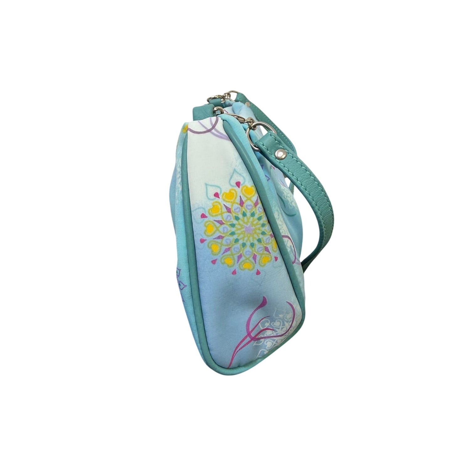 NWT Salvatore Ferragamo Blue Floral Pattern Shoulder Bag