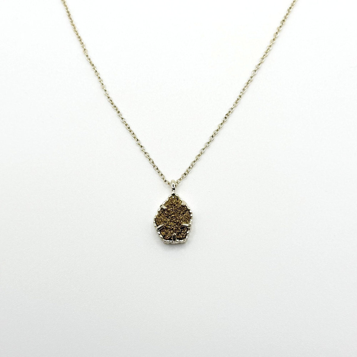 Kendra Scott Gold Drusy Pendant Necklace