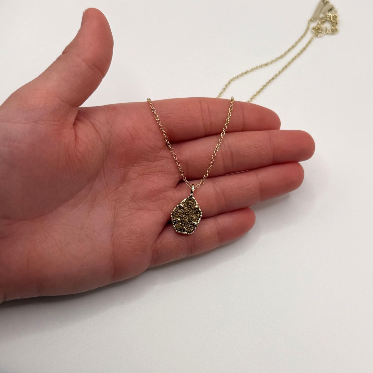Kendra Scott Gold Drusy Pendant Necklace