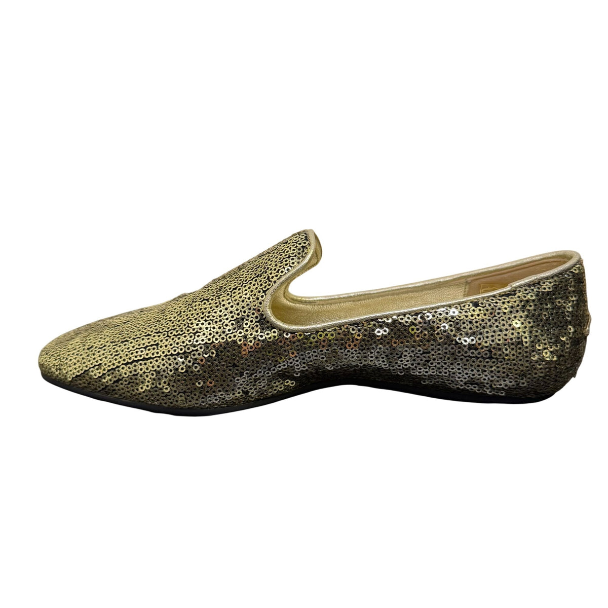 NWOT Jimmy Choo Gold Sequin Loafers Size 7 / EU 37.5