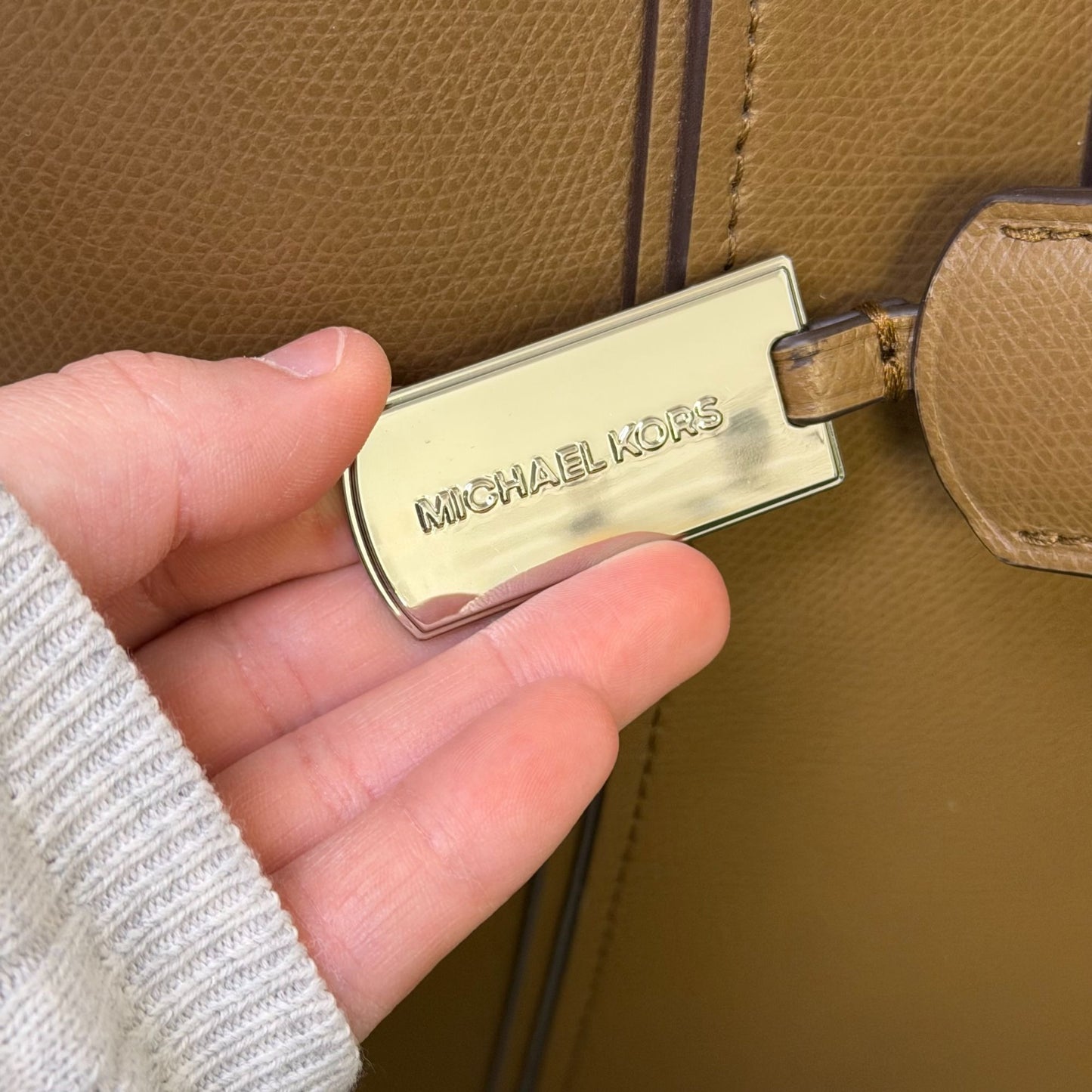 Michael Kors Brown Leather Tote Large