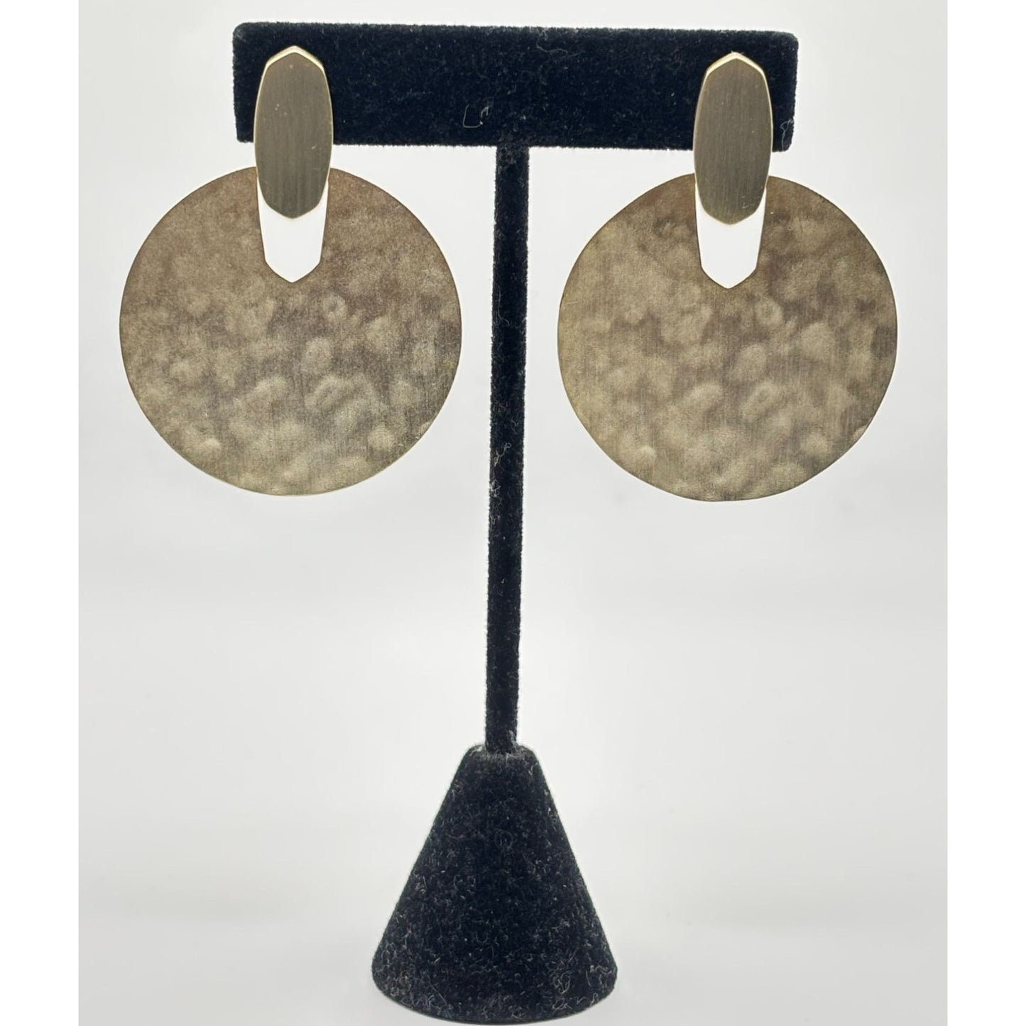 Kendra Scott Didi Disk Hammered Earrings Gold-Tone