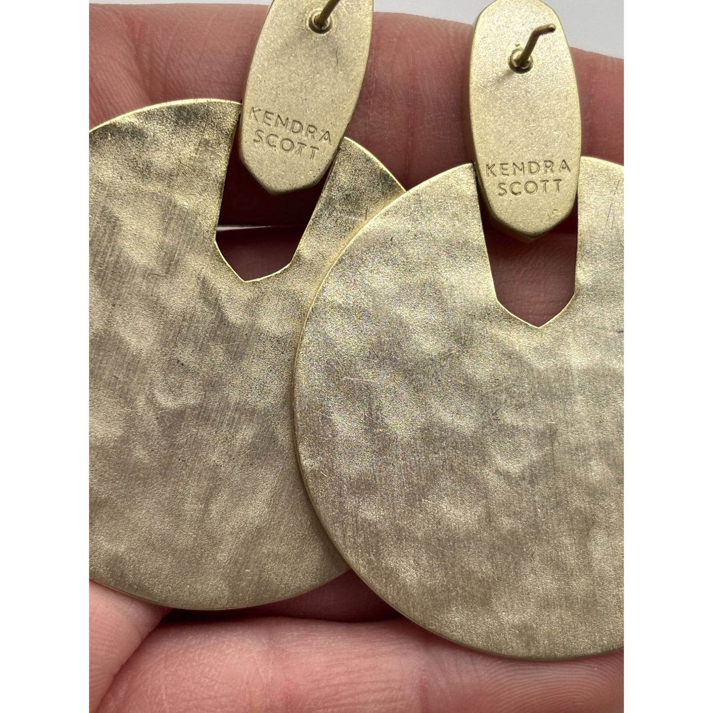 Kendra Scott Didi Disk Hammered Earrings Gold-Tone