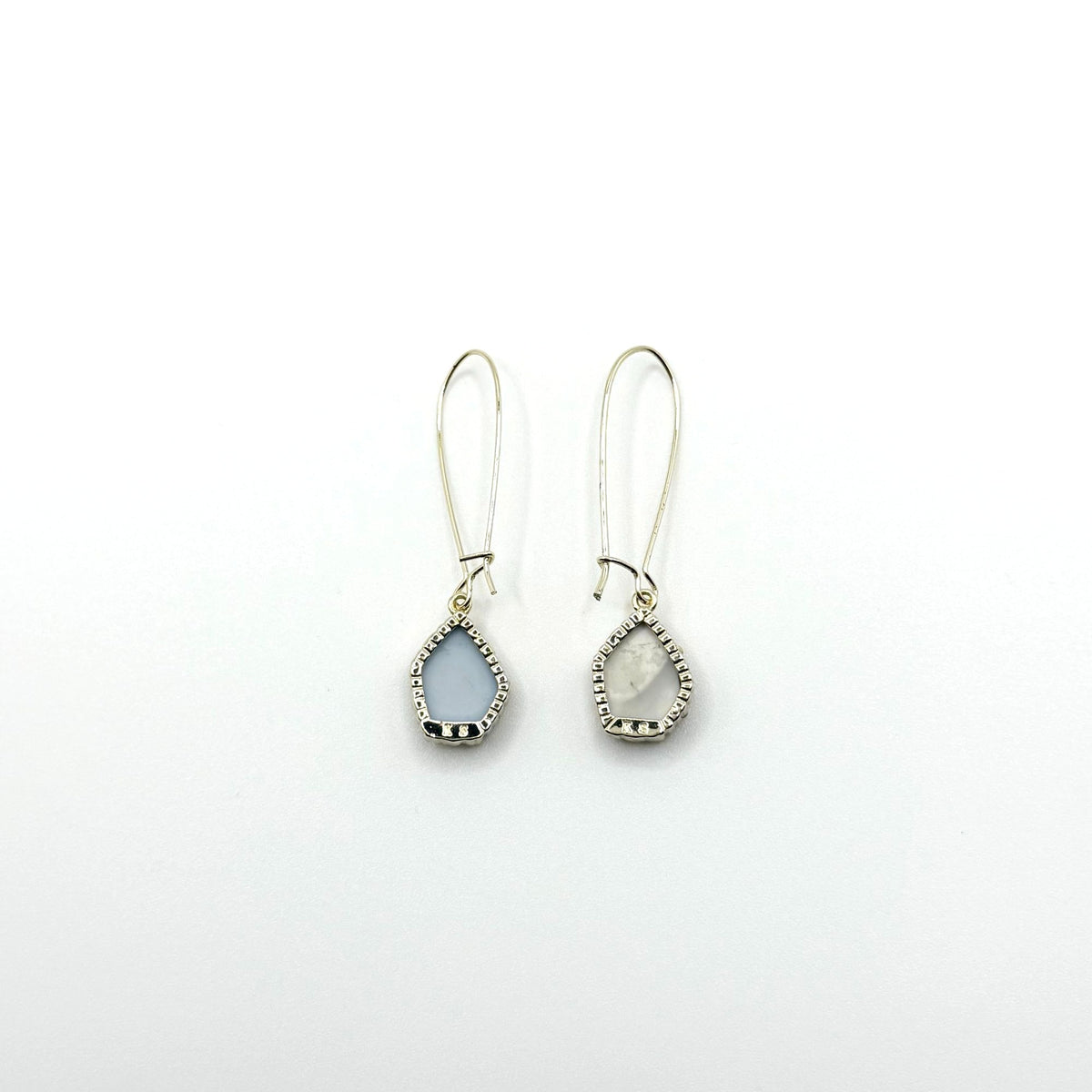Kendra Scott Gold-Tone Drop Earrings With Textured Stone Accents