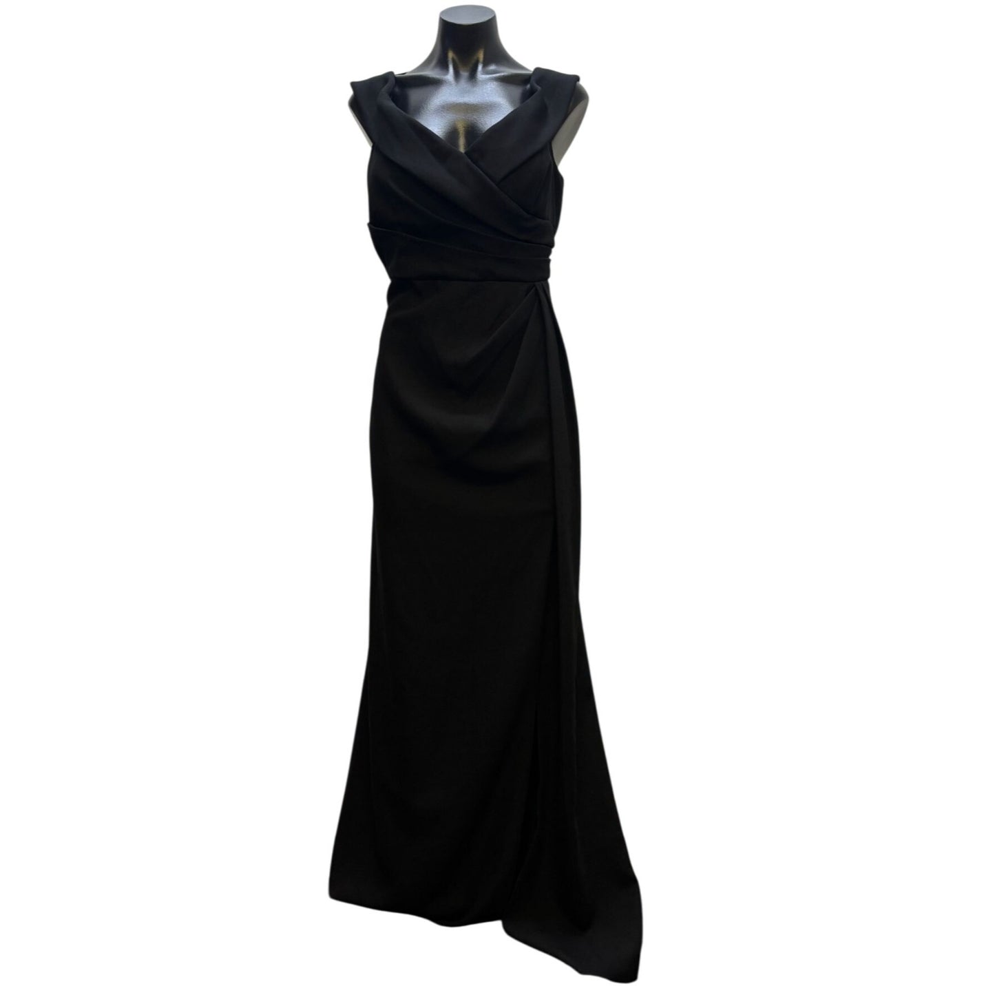 NWT After Six Black Evening Gown Polyester Sleeveless Formal Dress Size 14