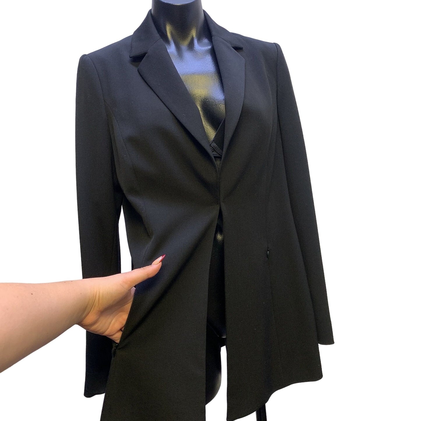 NWT Raffinalla Black Blazer Suit Jacket Size 8