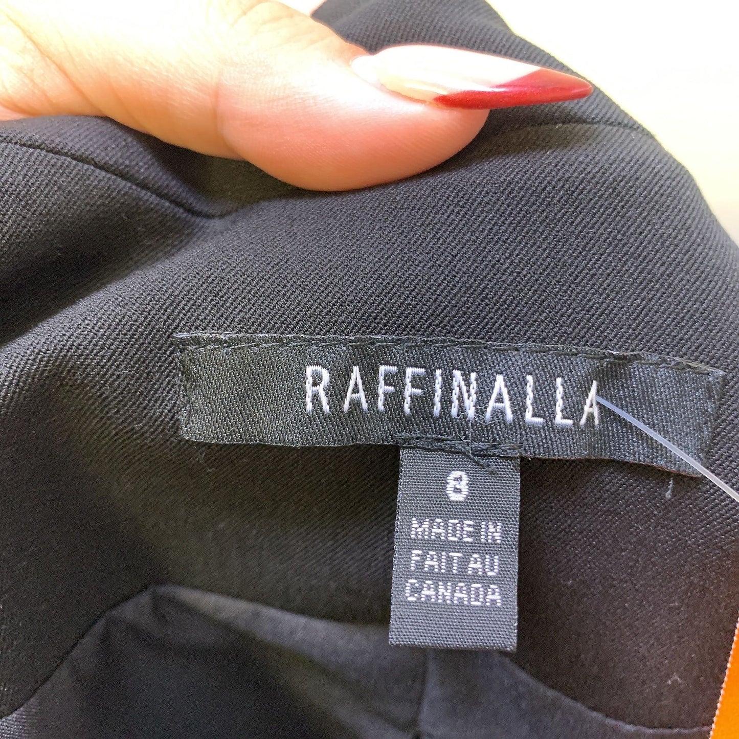 NWT Raffinalla Black Blazer Suit Jacket Size 8