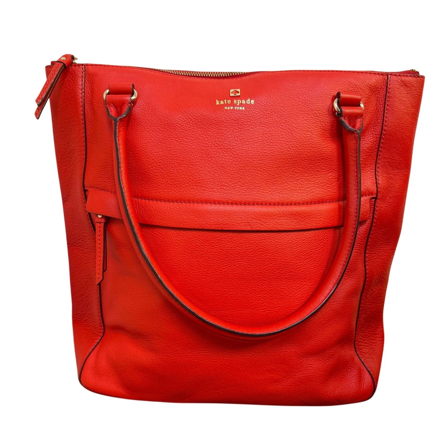 Kate Spade Red Leather Tote Bag Large
