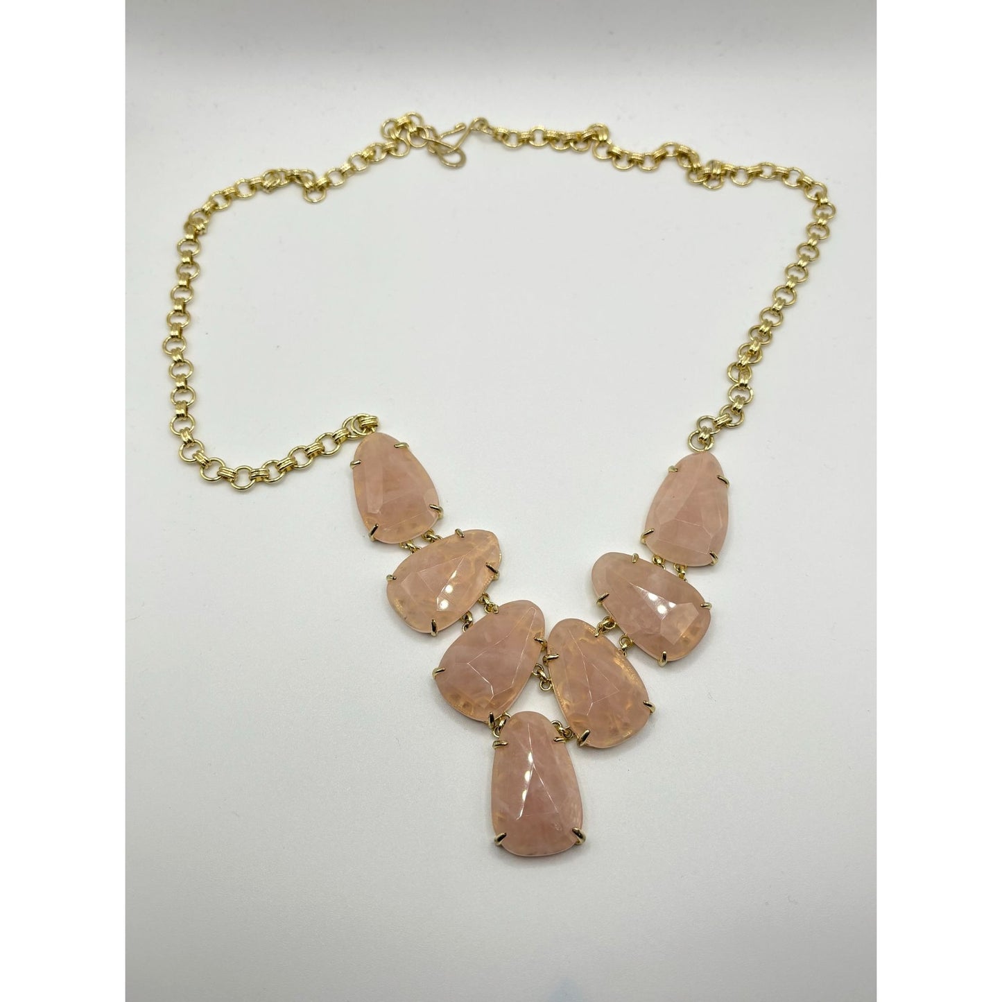 Kendra Scott Gold-Plated Necklace With Rose Quartz Accents