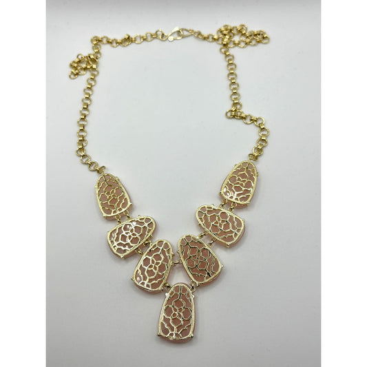 Kendra Scott Gold-Plated Necklace With Rose Quartz Accents