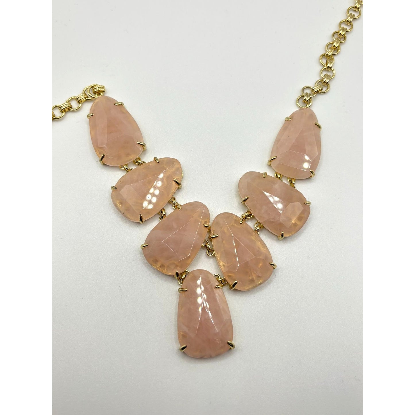 Kendra Scott Gold-Plated Necklace With Rose Quartz Accents