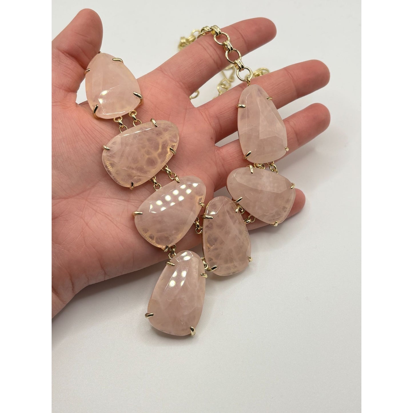 Kendra Scott Gold-Plated Necklace With Rose Quartz Accents