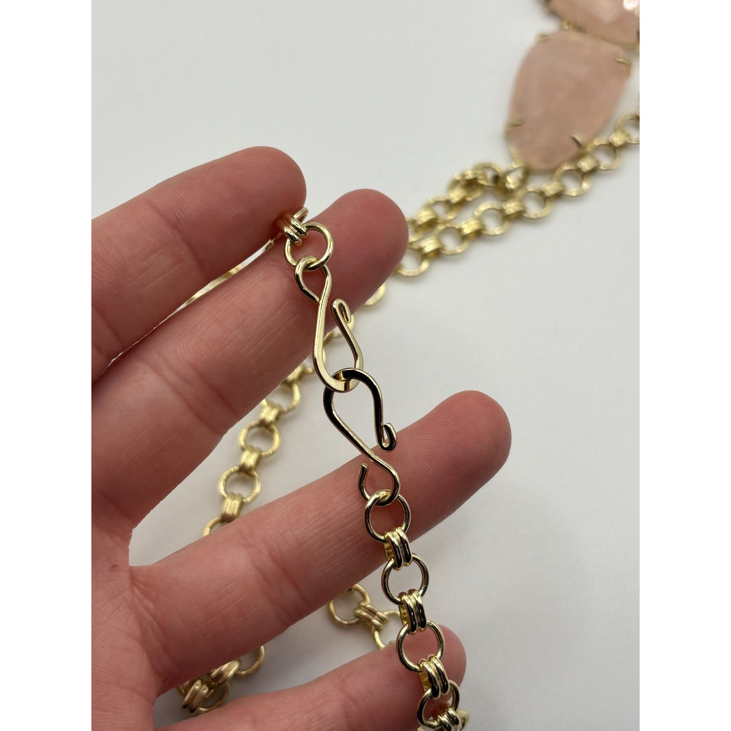 Kendra Scott Gold-Plated Necklace With Rose Quartz Accents