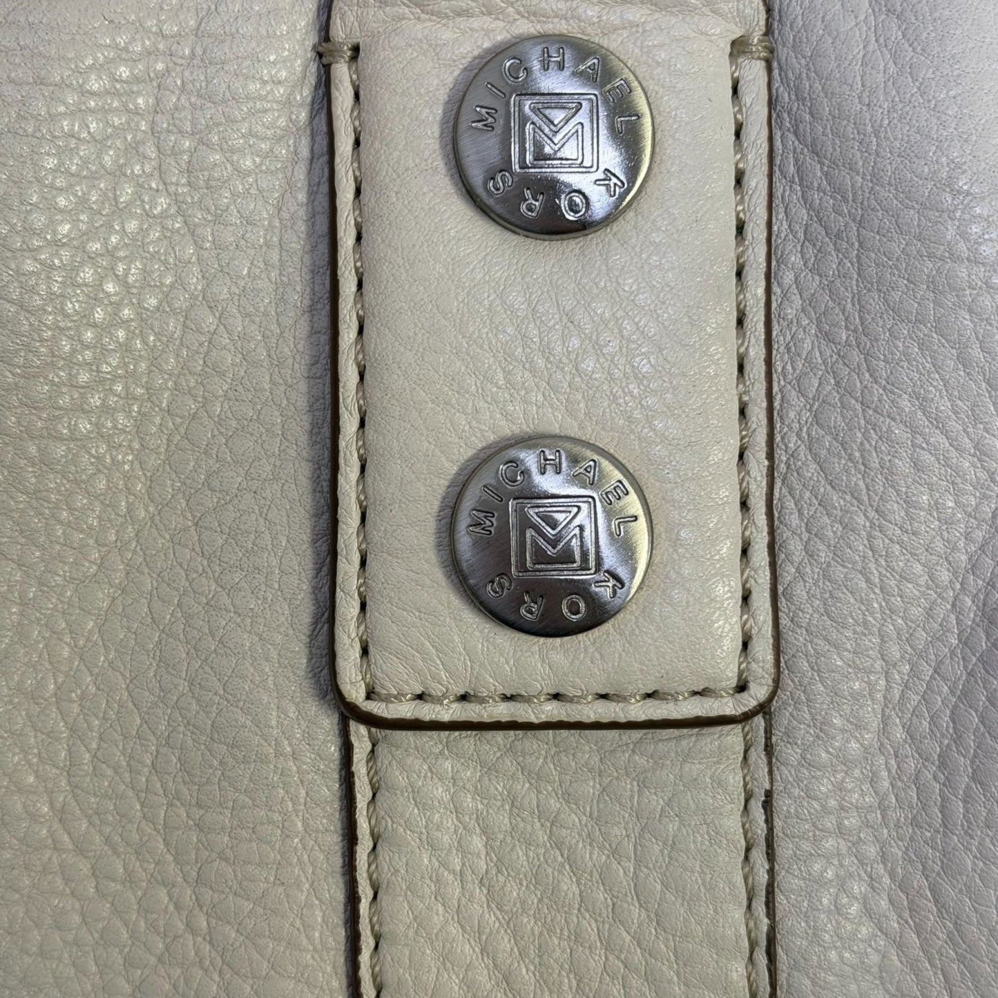 Michael Kors White Leather Satchel Shoulder Bag