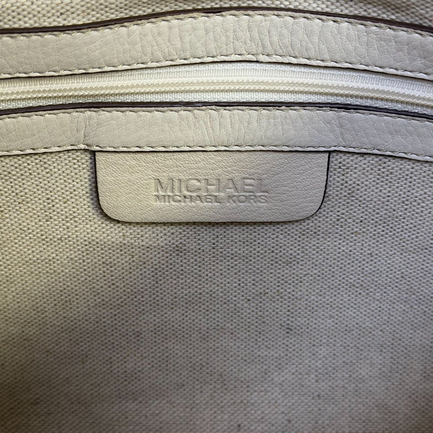 Michael Kors White Leather Satchel Shoulder Bag