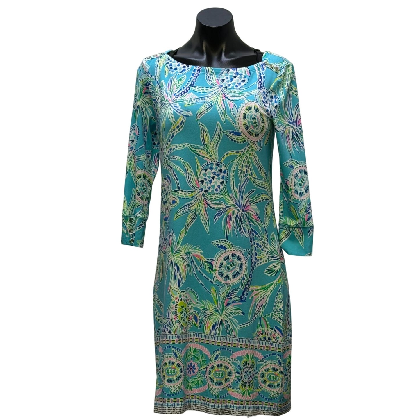 Lilly Pulitzer Print Pullover Dress Turquoise M