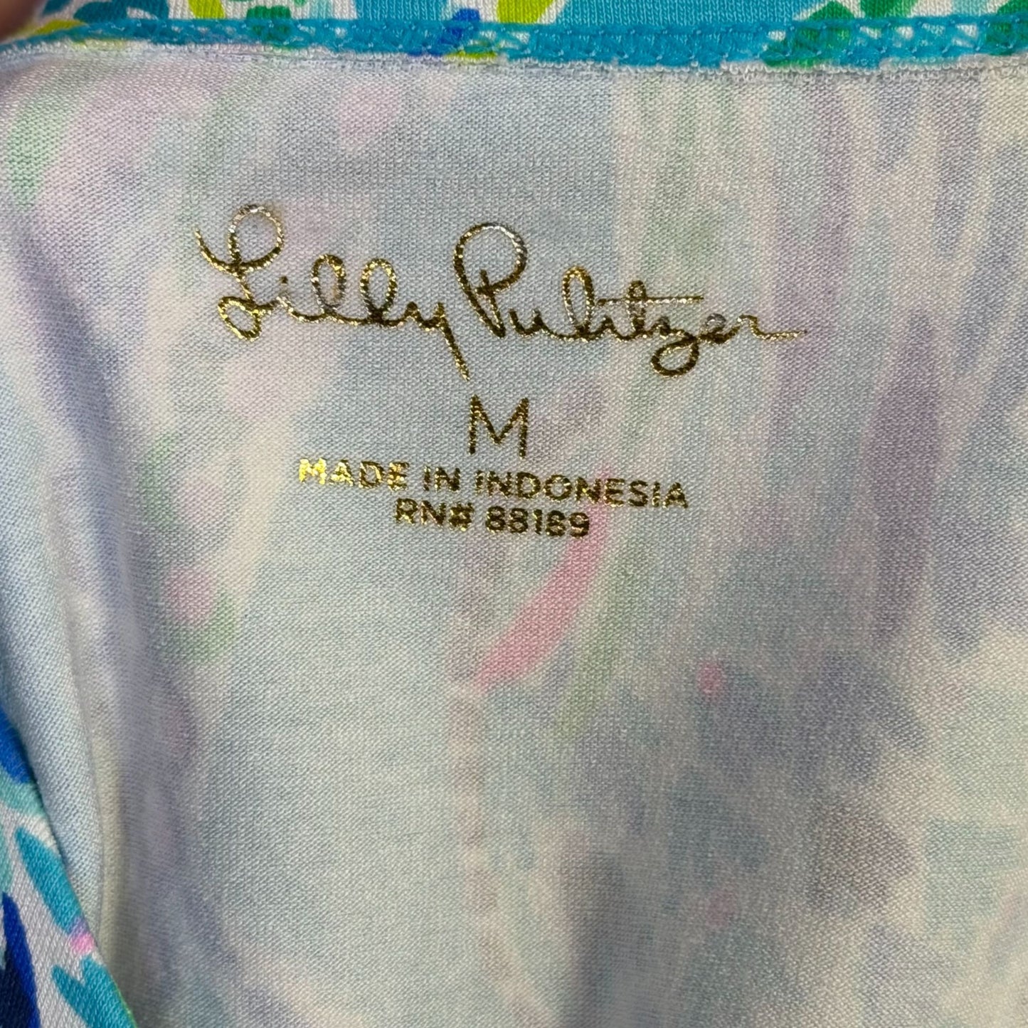 Lilly Pulitzer Print Pullover Dress Turquoise M