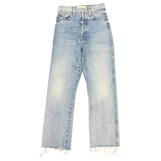 Mother Superior High-Waisted Distressed Hem Jeans Light Blue 0/25