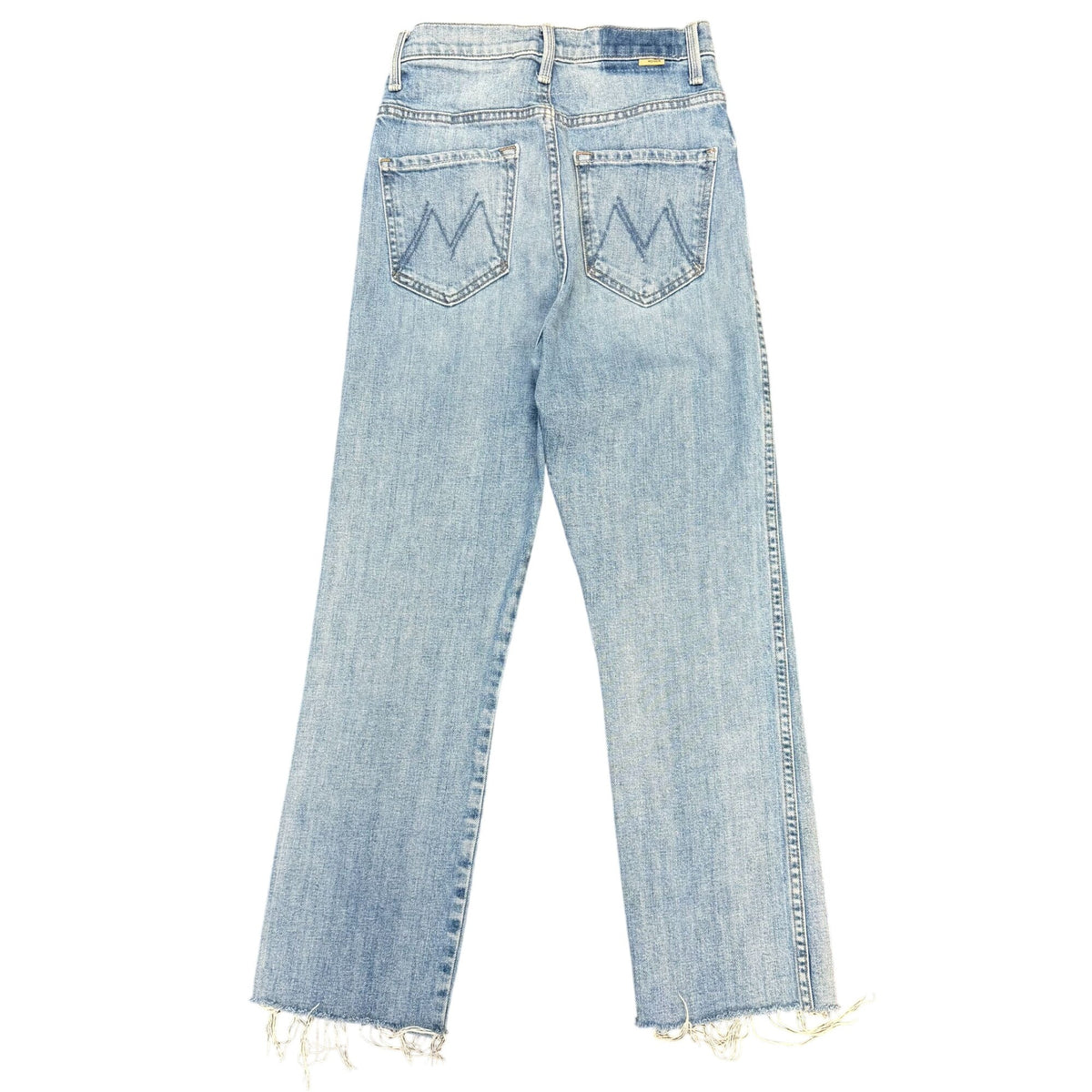 Mother Superior High-Waisted Distressed Hem Jeans Light Blue 0/25