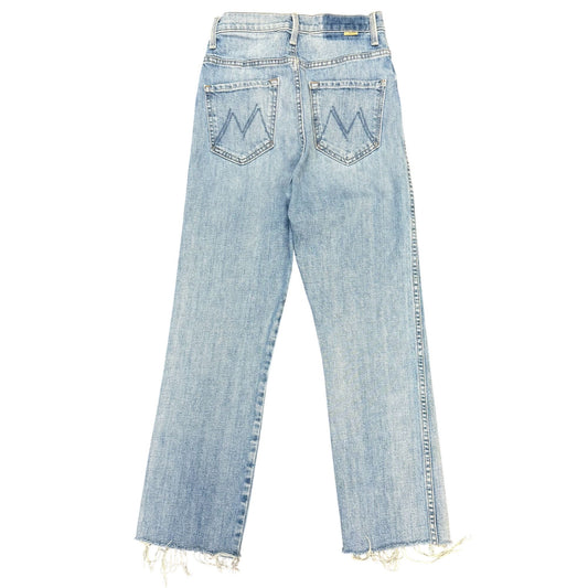 Mother Superior High-Waisted Distressed Hem Jeans Light Blue 0/25