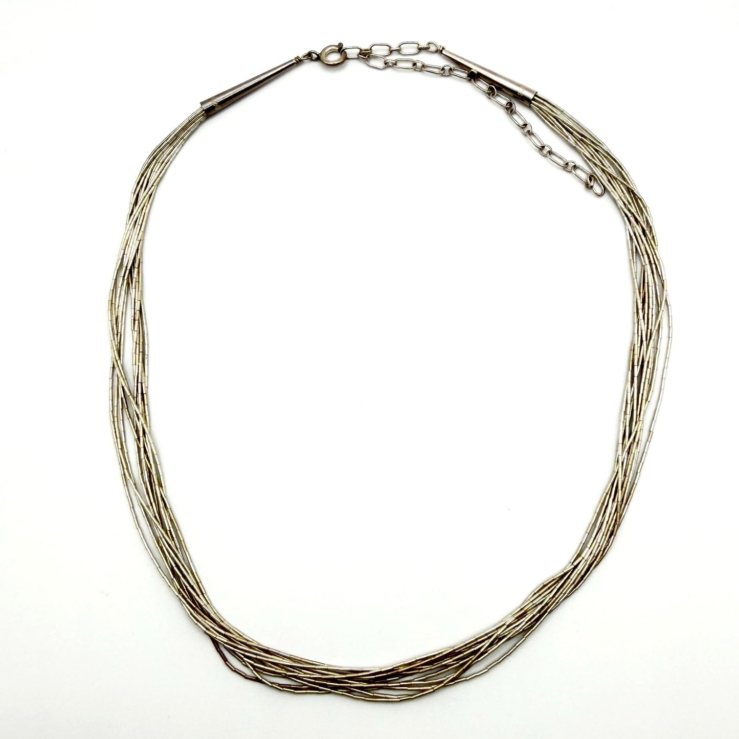 Carolyn Pollack 925 Sterling Silver 12-Strand Liquid Silver Necklace